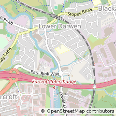 Map of Darwen, Lancashire