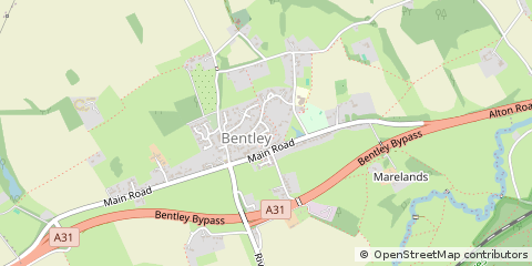 Map of Farnham, Surrey