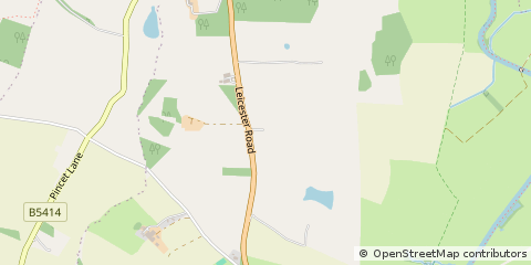 Map of Husbands Bosworth, Leicestershire