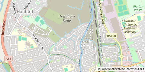 Map of Stoke-on-Trent, Staffordshire