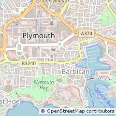 Map of Plymouth, Devon