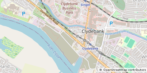 Map of Clydebank, Dunbartonshire