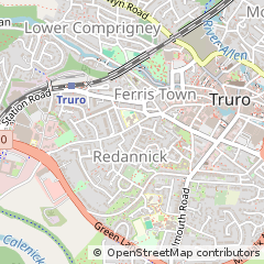 Map of Truro, Cornwall