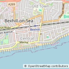 Map of Bexhill on SEA, East Sussex