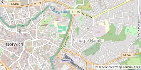 Map of Norwich, Norfolk