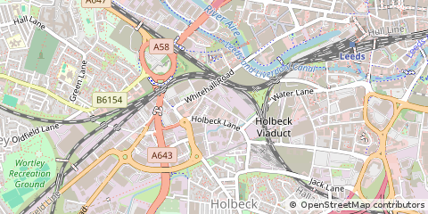 Map of Leeds, Yorkshire