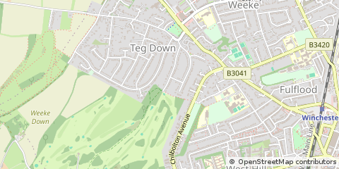 Map of Winchester, Hampshire