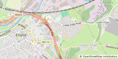 Map of Elland, West Yorkshire