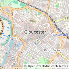 Map of Gloucester, Gloucestershire