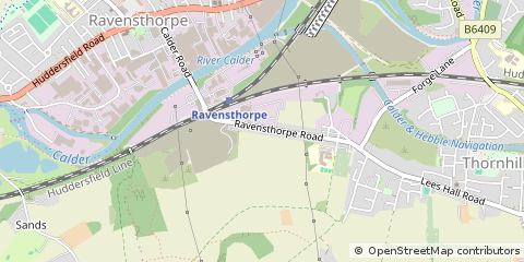 Map of Dewsbury, West Yorkshire