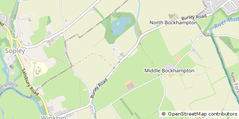 Map of Christchurch, Dorset