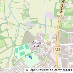 Map of Crawley, West Sussex