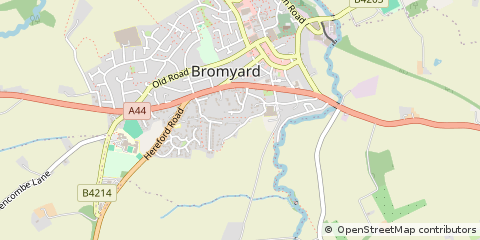Map of Bromyard, Herefordshire