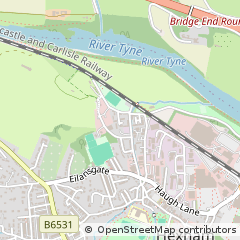 Map of Hexham, Nottinghamshire