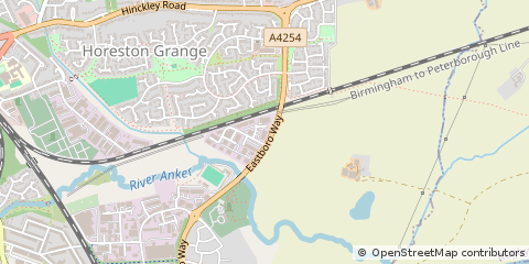 Map of Nuneaton, Warwickshire