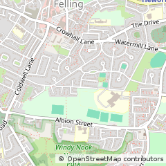 Map of Gateshead, Tyne & Wear