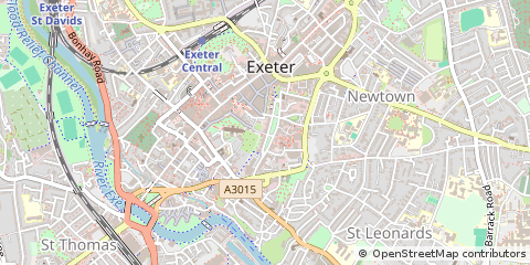 Map of Exeter