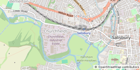 Map of Salisbury, Wiltshire