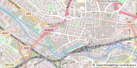 Map of Leeds, West Yorkshire