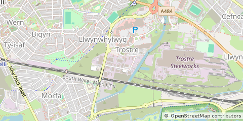 Map of Llanelli, Carmarthenshire