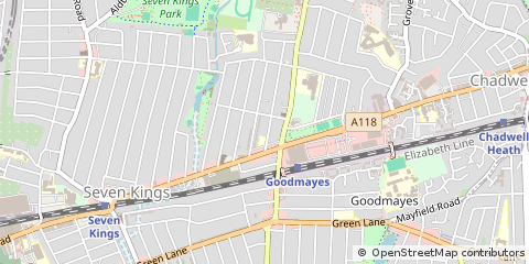Map of Goodmayes, Essex