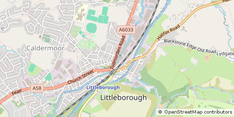 Map of Littleborough, Lancashire