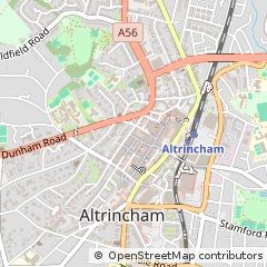 Map of Altrincham, Cheshire