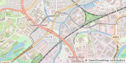 Map of Nottingham, Notts