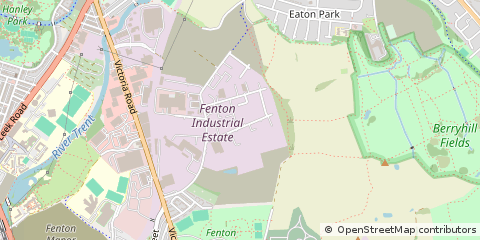Map of Stoke on Trent, Staffs
