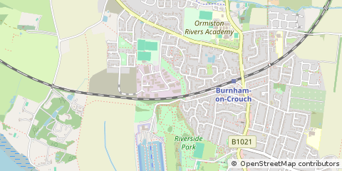 Map of Burnham on Crouch, Essex