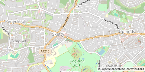 Map of Swansea