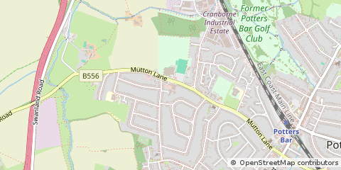 Map of Potters BAR, Hertfordshire