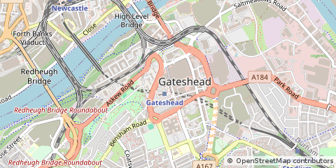 Map of Gateshead