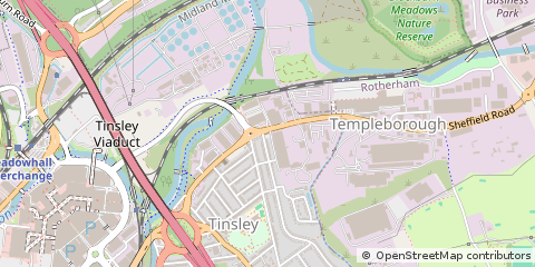 Map of Sheffield, South Yorkshire