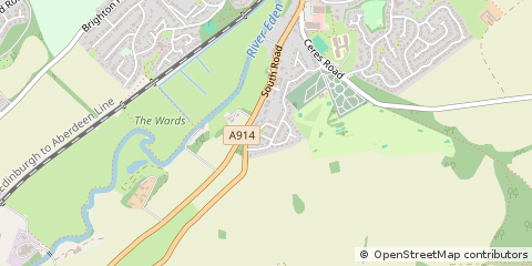 Map of Cupar, Fife
