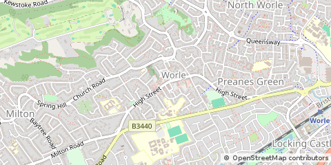 Map of Weston Super Mare, North Somerset