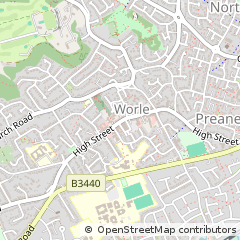 Map of Weston Super Mare, North Somerset