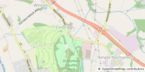 Map of Chesterfield, Derbyshire