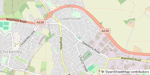 Map of Ossett, Yorkshire