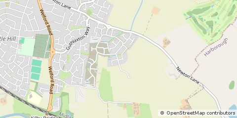 Map of Wigston, Leicestershire