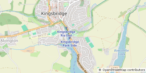 Map of Kingsbridge, Devon