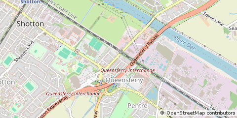 Map of Queensferry, Flintshire