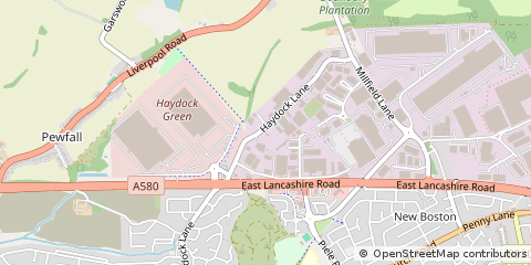 Map of ST. Helens, Merseyside