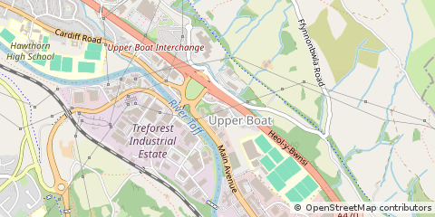 Map of Pontypridd