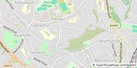 Map of Swansea