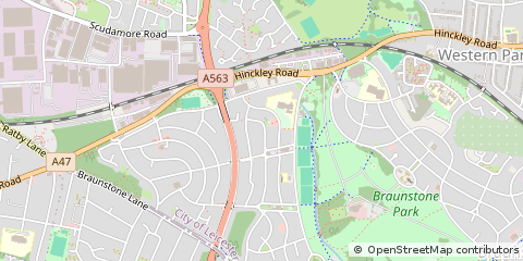 Map of Leicester, Leicestershire