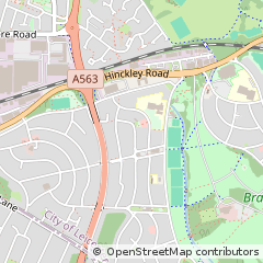 Map of Leicester, Leicestershire