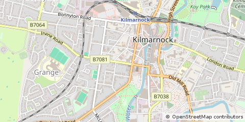 Map of Kilmarnock, Ayrshire