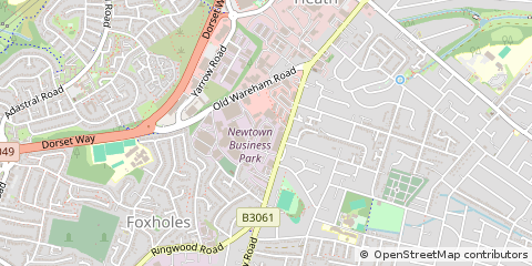 Map of Poole, Dorset