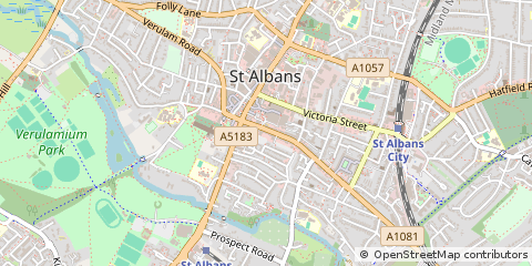 Map of ST Albans, Hertfordshire